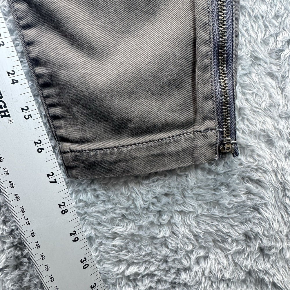 Joie High Rise Park Skinny Pants Women's Storm Gray Cotton Blend Utility Zip 30 - Picture 9 of 12